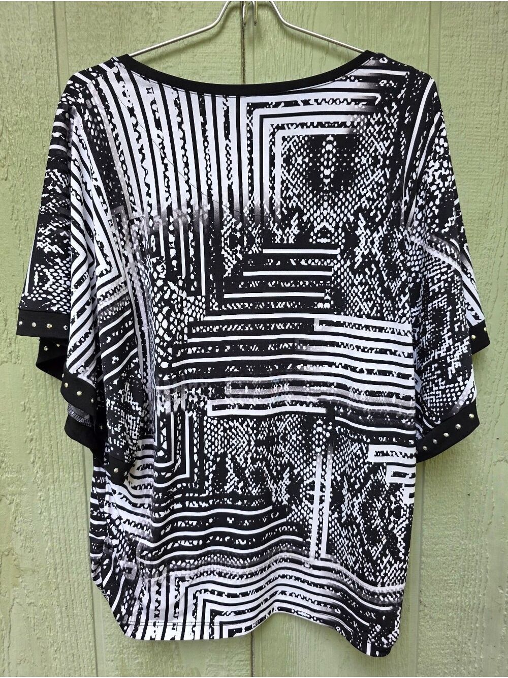 JM Collection- Women's Top - Classic Scoop Neck With Bat Sleeves #BL39 - Picture 6 of 12
